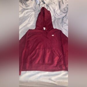 red champion hoodie/sweatshirt, size medium, no rips or stains